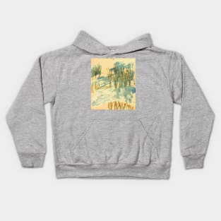 Yellow landscape Kids Hoodie